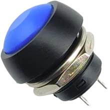 Botão Push Button A Prova De Água 12Mm - Azul