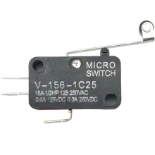 Chave De Fim De Curso V-156-1C25 15A Micro Switch Com Rolete
