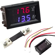Display Voltimetro E Amperímetro 0 A 100V 50A - Com Resistor Shunt